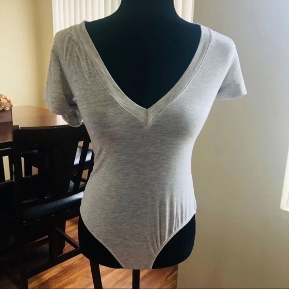 Intimately Free People Me Oh My Gray Bodysuit